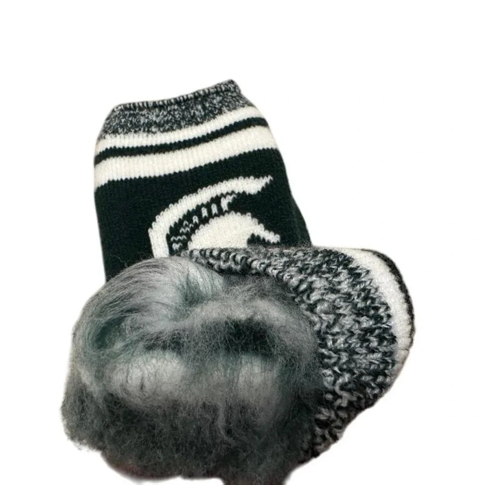 Muk Luks Gameday Thermal Socks Mens One Size Green White Spartans Michigan‎
